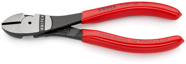 Knipex 74 01 160 High Leverage Diagonal Cutter Pliers - Hard Wire Cutting Tool