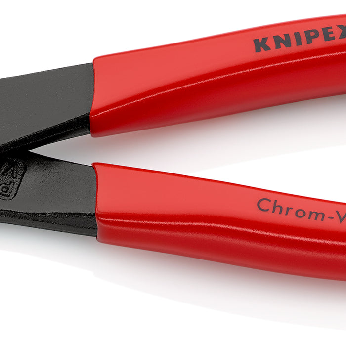 KNIPEX 74 01 180 SB High Leverage Diagonal Cutter with plastic coating black atramentized 180 mm - KNI7401180SB