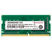 TRANSCEND 16GB JET MEMORY DDR4 2666MHZ NOTEBOOK SO-DIMM 2RX8 1GX8 CL19 Transcend