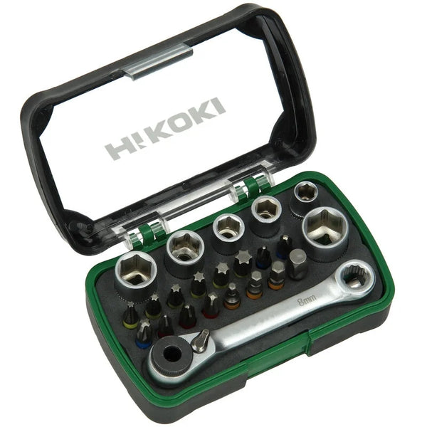 Hikoki BIT/SOCKET SET 24-PCS 1/4" ASSORTI WITH - 750362