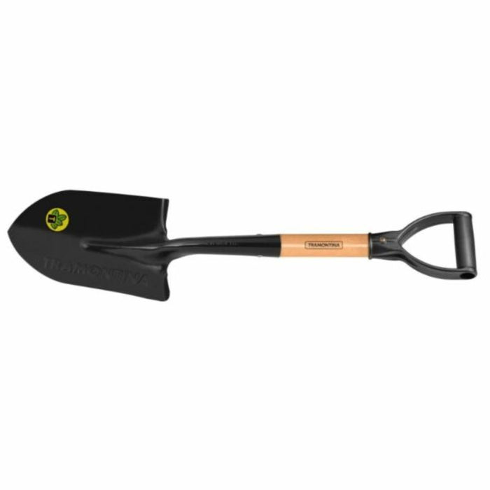 Tramontina Round Mouth Camping Shovel - Wooden Handle, Small Spade for Gardening & Outdoor Use