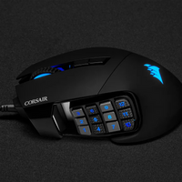 Corsair SCIMITAR ELITE RGB Optical MOBA/MMO Gaming Mouse; 18;000 DP; Black Corsair