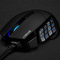 Corsair SCIMITAR ELITE RGB Optical MOBA/MMO Gaming Mouse; 18;000 DP; Black Corsair