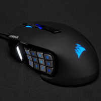 Corsair SCIMITAR ELITE RGB Optical MOBA/MMO Gaming Mouse; 18;000 DP; Black Corsair