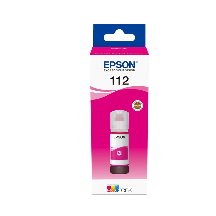 Epson 112 EcoTank Pigment Magenta ink bottle (70 ml). 6000 pages @ 5% coverage Epson Consumables