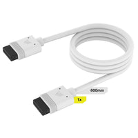 Corsair iCUE LINK Cable; 1x 600mm with Straight connectors; White