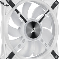 Corsair iCUE QL140 RGB 140mm PWM Dual Fan Kit with Lighting Node CORE - White