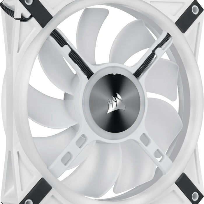 Corsair iCUE QL140 RGB 140mm PWM Dual Fan Kit with Lighting Node CORE - White