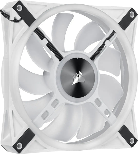 Corsair iCUE QL140 RGB 140mm PWM Dual Fan Kit with Lighting Node CORE - White