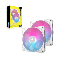 Corsair RX Series; iCUE LINK RX140; 140mm Fan; Dual Pack - White.