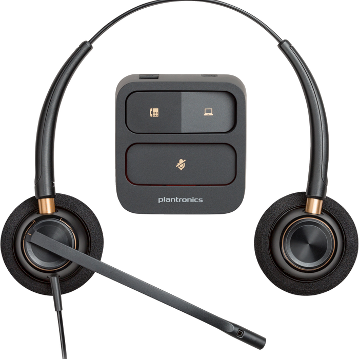 Poly EncorePro 520 with Quick Disconnect Binaural Headset (for EMEA)-783P7AA