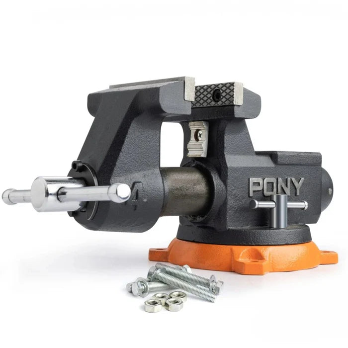 Pony Pony 100 Mm (4') Pro Heavy Duty Swivel Base Bench Vise Ac29140