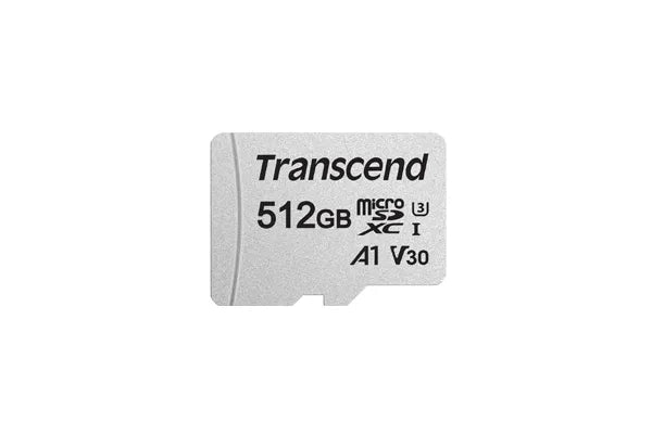 TRANSCEND 512GB MICRO SDXC C10 UHS-I U1/U3 V30 A1 WITH SD ADAPTOR Transcend