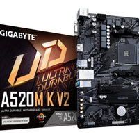 GIGABYTE AMD A520M-K for 3rd/4th/5th Generation AMD Ryzen™ processors; 2x Dual DDR4; 1x M2; HDMI; VGA-GA-A520M-K V2