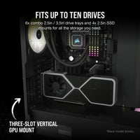 7000D Airflow White Tempered Glass Mid-Tower; 6x 3.5'' |  4x 2.5'' Drive Bays ; 480mm Radiator Compatible; 3x140mm fan incl