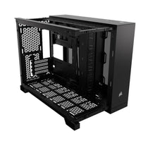 2500D Airflow Black Mid-Tower Dual Chamber PC Case; 2x 3.5'' |  2x 2.5'' Drive Bays; Up to 360mm Radiator compatible
