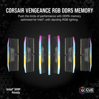 CORSAIR VENGEANCE RGB DDR5 16GB (2 x 8GB) DDR5 5200 CL40-40-40-77 1.25V Intel XMP - BLACK