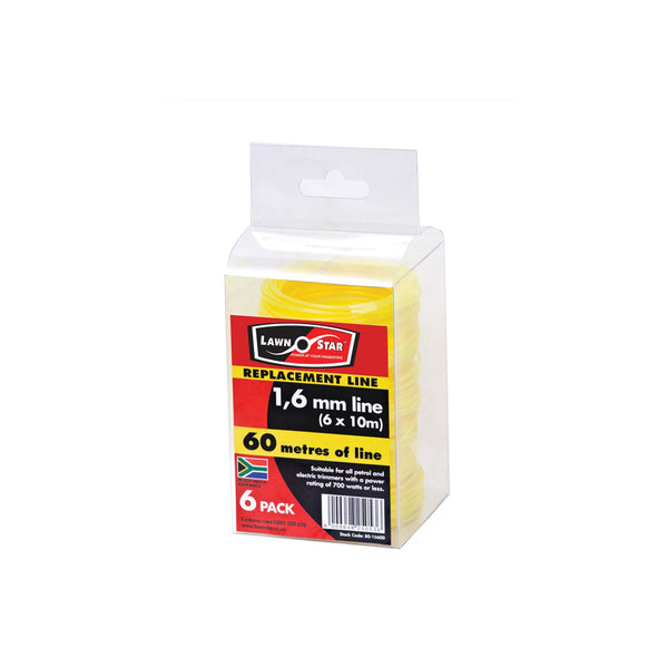 Lawn Star Pre-pack 1.60 mm six coil line - 80-16600