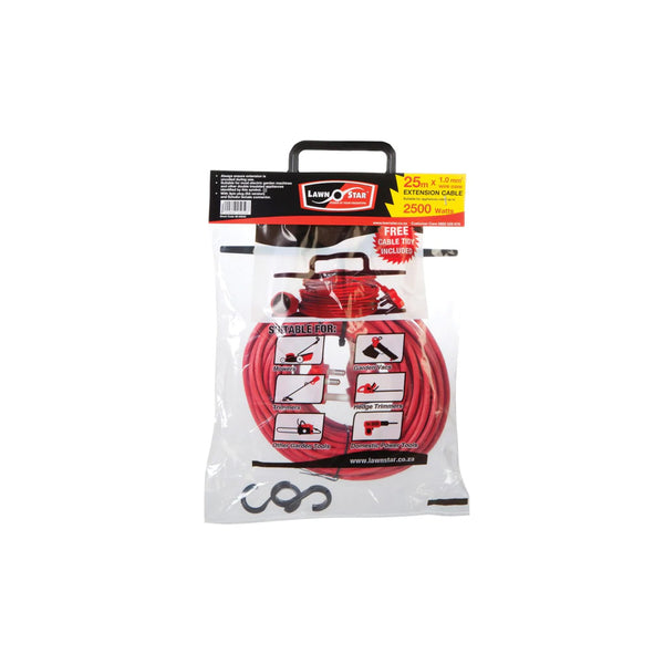 Lawn Star Cord set , 25m x 1.0mm, 2500 Watt - 80-62500