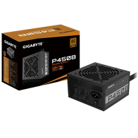 Gigabyte PSU P450B Bronze Certified 450W - 3 Year Warranty; 24/20-pin x 1; CPU 4+4-pin x 1; PCI-E 6+2-pin x 2; SATA x 6; Peri x3 Gigabyte