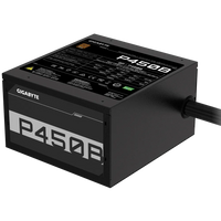 Gigabyte PSU P450B Bronze Certified 450W - 3 Year Warranty; 24/20-pin x 1; CPU 4+4-pin x 1; PCI-E 6+2-pin x 2; SATA x 6; Peri x3