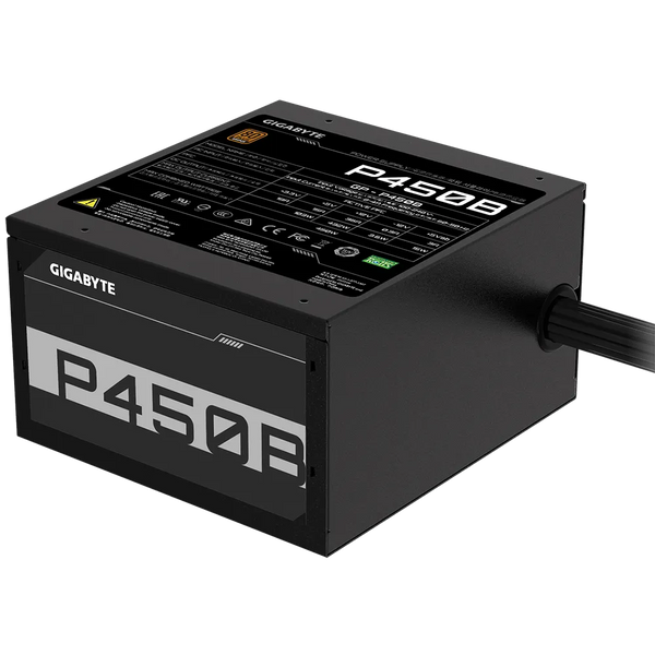 Gigabyte PSU P450B Bronze Certified 450W - 3 Year Warranty; 24/20-pin x 1; CPU 4+4-pin x 1; PCI-E 6+2-pin x 2; SATA x 6; Peri x3