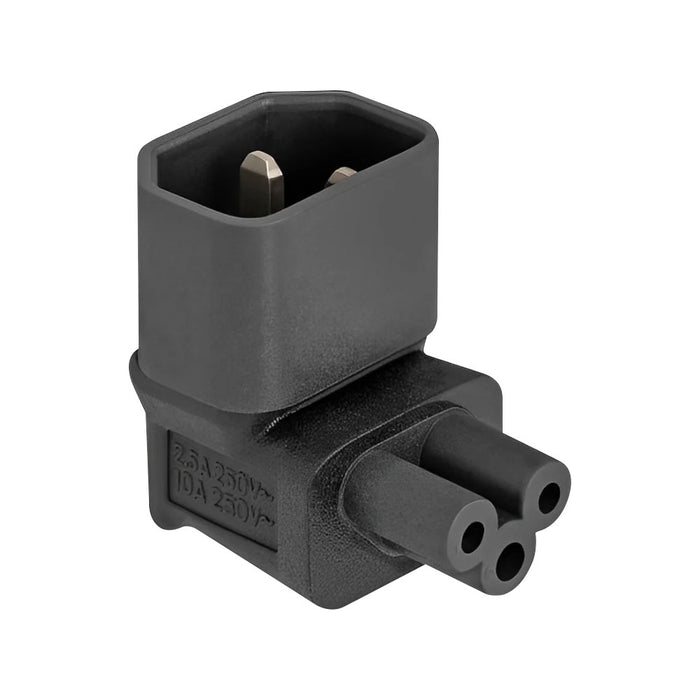 DELOCK 80471 IEC ADAPTER C14 TO C5 MALE/FEMALE 90° 2.5A - DELOCK-80471