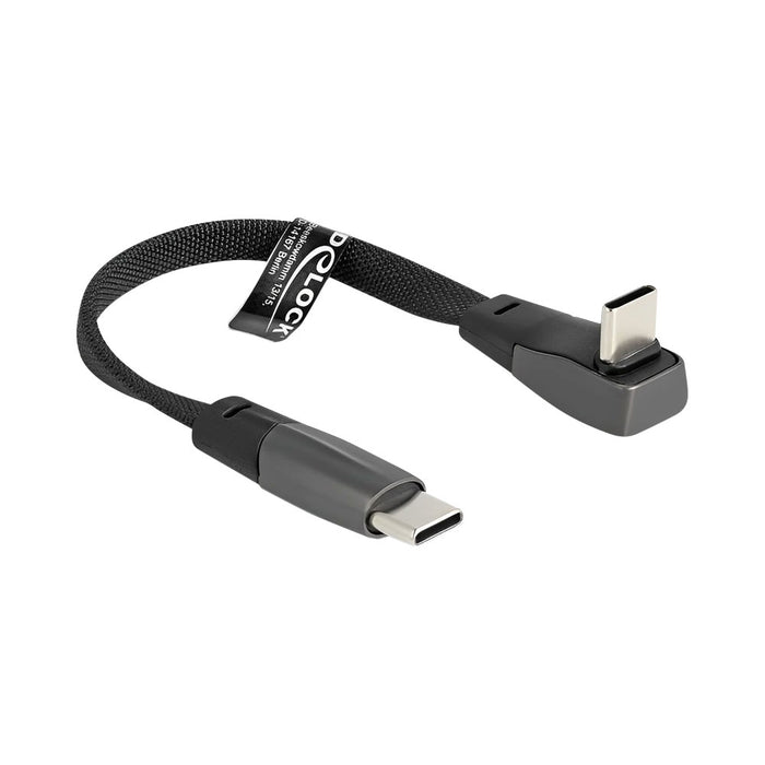 DELOCK 80751 1M USB2.0 FLAT RIBBON TYPE-C MALE TO 90° FEMALE WITH 60W POWER DELIVERY - DELOCK-80751