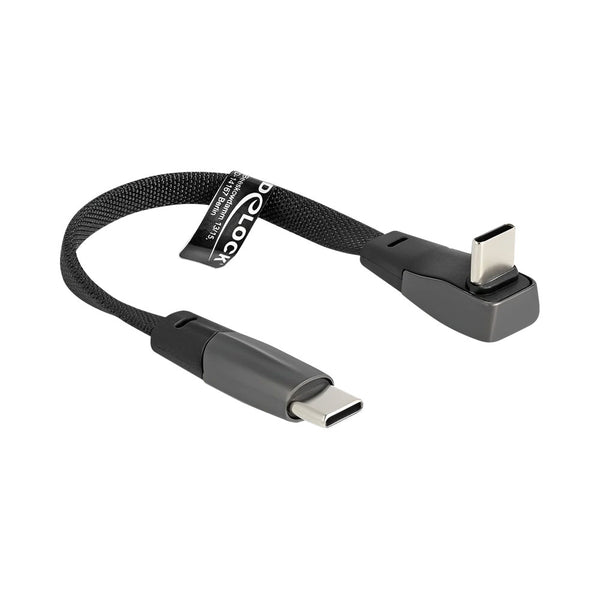 DELOCK 80751 1M USB2.0 FLAT RIBBON TYPE-C MALE TO 90° FEMALE WITH 60W POWER DELIVERY - DELOCK-80751