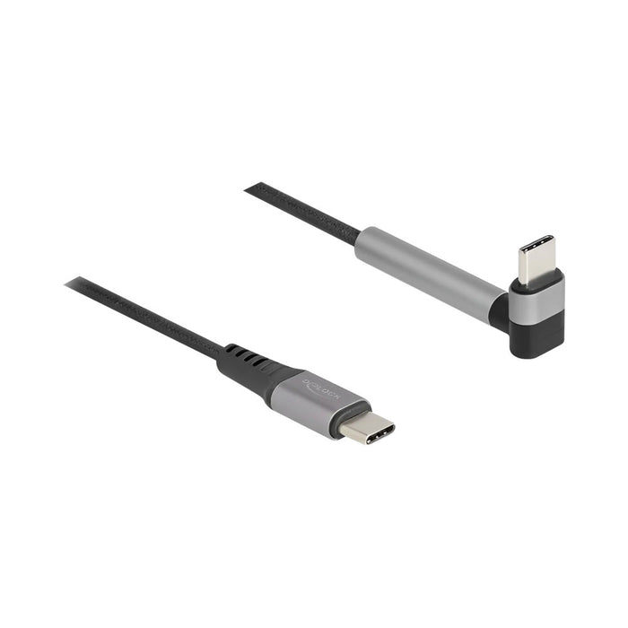 DELOCK 81172 1.5M USB2.0 TYPE-C MALE TO MAL ANGLED CABLE WITH 60W POWER DELIVERY - DELOCK-81172