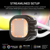 Corsair NAUTILUS 240 ARGB White; 240mm Radiator; Liquid CPU Cooler; Intel® LGA 1851/1700; AMD® AM5/AM4