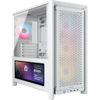 FRAME 4000D LCD RS ARGB Premium Mid-Tower PC Case; Includes 4x RS120 PWM ARGB Fans; XENEON EDGE; White.