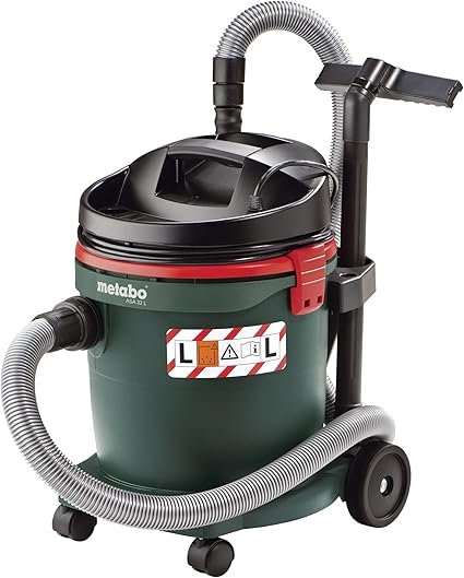 METABO ASA 32 L Dust Extractor: 1200W All-Purpose Wet & Dry Vacuum Cleaner. Heavy-Duty Workshop Tool.
