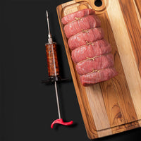 Meat Injector 30ml - Marinade & Seasoning Syringe for BBQ Grill - Stainless Steel Needle