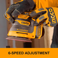INGCO 20V Cordless Orbital Sander 125mm - Tool Only - Brushless Motor
