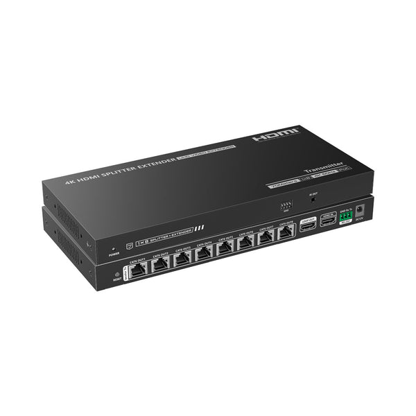 LENKENG IPCOLOUR 4K60 HDMI 1X8 SPLITTER CAT6/7 70M - CNV-LKV828P-N