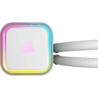 Corsair iCUE H100i ELITE RGB 240mm Liquid CPU Cooler - White AMD: AM5; AM4; sTRX4; sTR5 | Intel LGA: 1700/1851; 1200; 115X; 2066