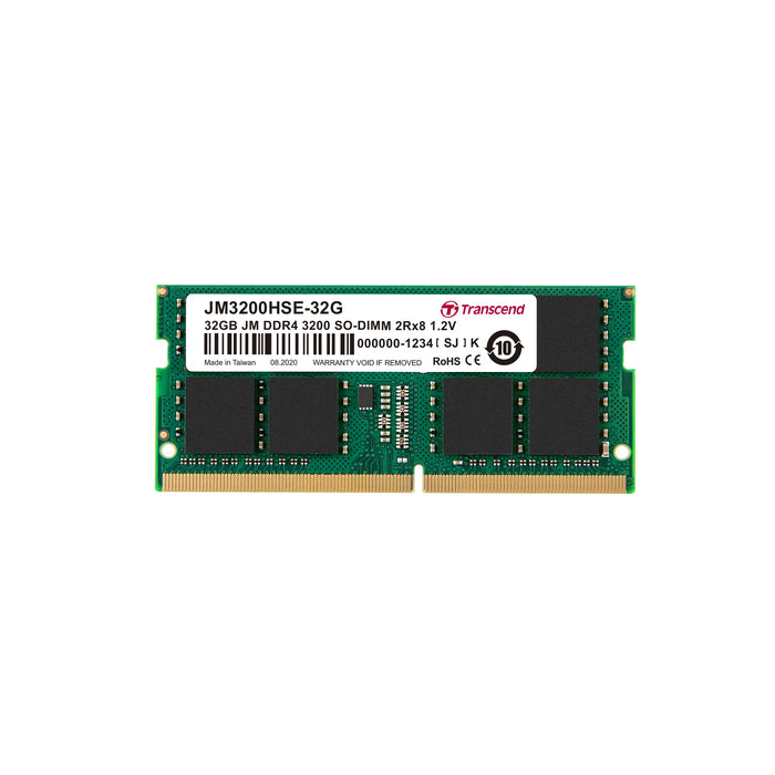 TRANSCEND JET MEMORY 32GB DDR4-3200 NOTEBOOK SO-DIMM 2RX8 CL22 Transcend