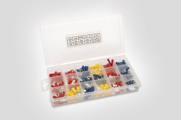 Chavda K300 Pre-Insulated Terminal Kit: Electrical Connectors, Red, Blue, Yellow Insulated Terminals for Wiring Projects