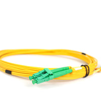 Yellow Fiber Optic Patch Lead LC/APC-LC/APC Duplex Single Mode - 5M G.652D Cable Connector