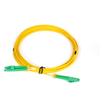 Yellow Fiber Optic Patch Lead LC/APC-LC/APC Duplex Single Mode - 5M G.652D Cable Connector