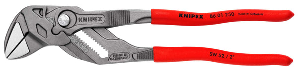 KNIPEX 86 01 250 SB Pliers Wrench pliers and a wrench in a single tool with non-slip plastic coating grey atramentized 250 mm
