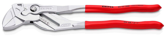KNIPEX 86 03 300 Pliers Wrench pliers and a wrench in a single tool with plastic coating chrome-plated 300 mm