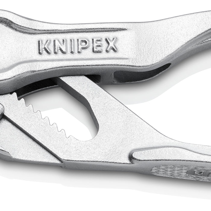 KNIPEX 86 04 100 Pliers Wrench XS pliers and a wrench in a single tool embossed, rough surface chrome-plated 100 mm