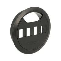 DELOCK 4-PORT KEYSTONE 80MM DESK PANEL, BLK(86283) - DELOCK-86283