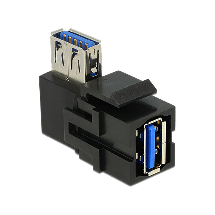 DELOCK KEYSTONE USB3.0 AF-AF 90DEG BLK (86360) - DELOCK-86360