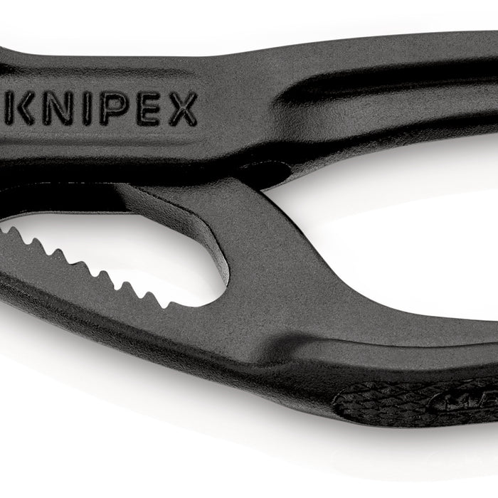 KNIPEX 87 00 100 Cobra® XS Water Pump Pliers embossed, rough surface grey atramentized 100 mm