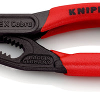 KNIPEX 87 01 125 SB Cobra® High-Tech Water Pump Pliers with non-slip plastic coating grey atramentized 125 mm