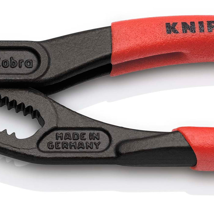 KNIPEX 87 01 150 SB Cobra® High-Tech Water Pump Pliers with non-slip plastic coating grey atramentized 150 mm