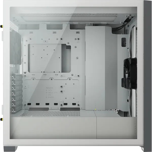 5000D Airflow White Tempered Glass Mid-Tower - 2x3.5''